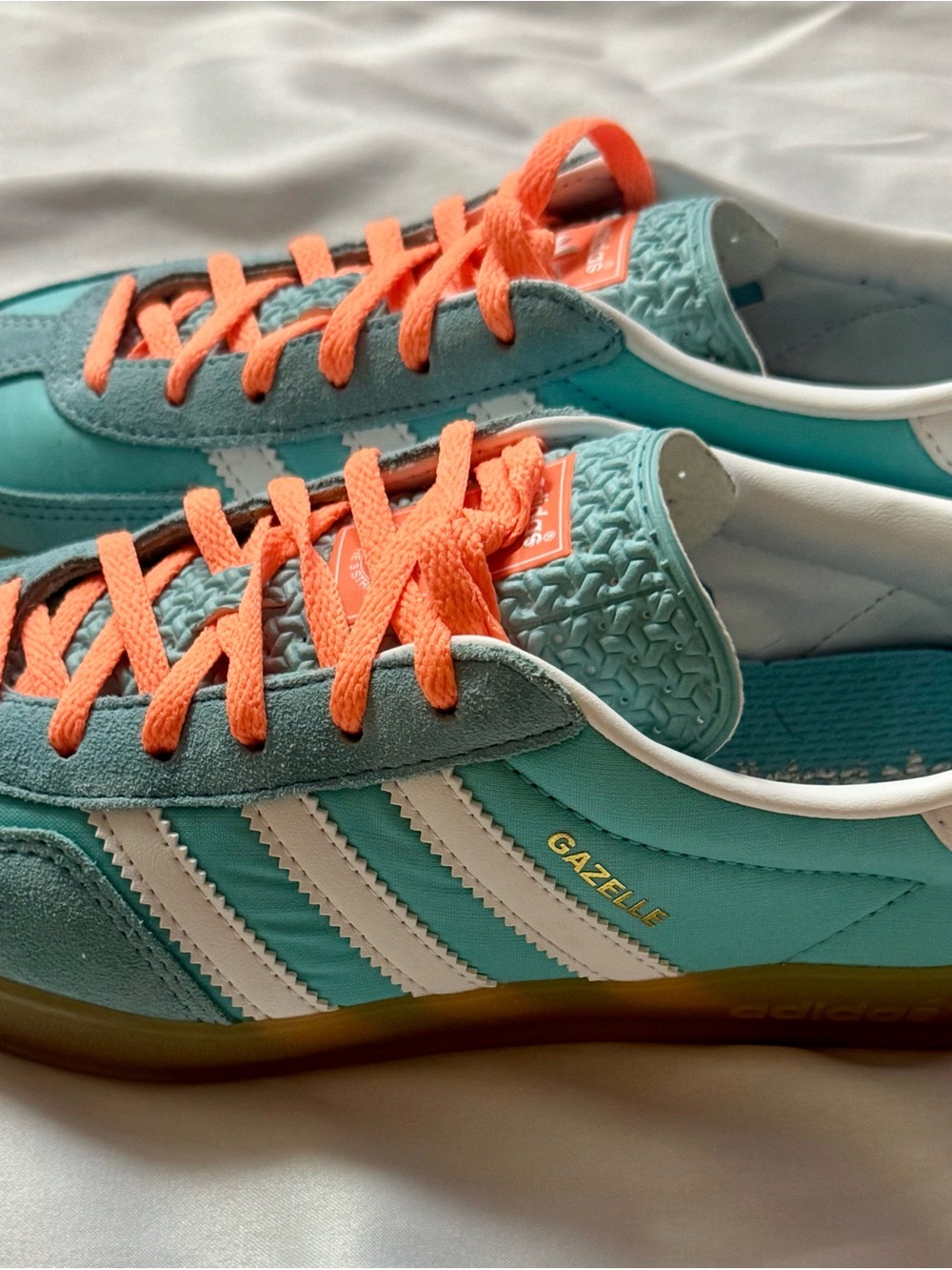 adidas Teal and Orange Low-Top Sneaker Gazelle